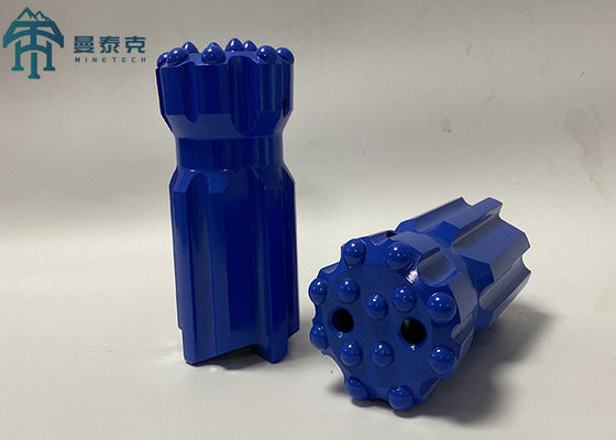 T38 Thread 76mm Quarrying Retract Button Bit with 45CrNiMoV Alloy Steel and YK05 Carbide Tips