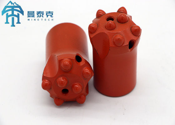 Red 32mm Tapered Button Bit for Granite Rock with 50/55/65mm Skirt Body