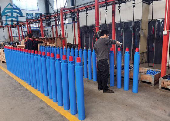 DHD340 DTH Hammer with 8-14 M3/Min Air Consumption and API 2 3/8 Reg Pin Thread Connection