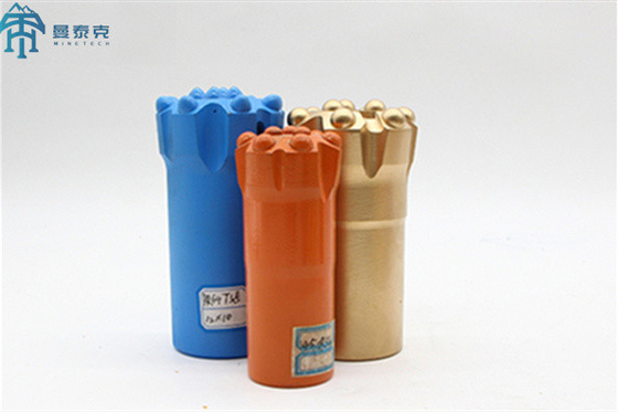 Gold Mine Drilling Tool Thread Button Bit Diameter 51mm R32 Spherical