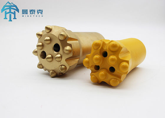 T38 64mm Top Hammer Threaded Button Rock Drilling Bit with 10 Buttons Carbon Steel Construction