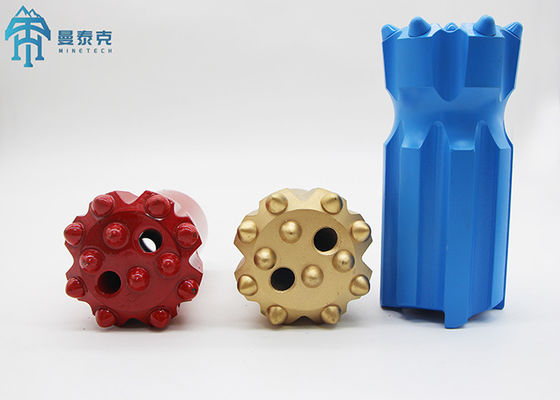 80mm Ballistic Carbide Shape Retract Button Bit with T45 Threaded for Blasting and CNC Milling