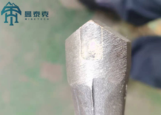 Hex 22x108mm Steel Integral Drill Rod with Chisel Head for Marble Quarry and Diamond Drilling
