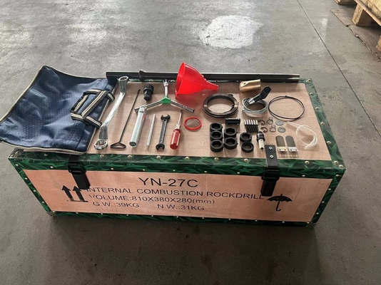 YN27C Pneumatic Rock Drill Jack Hammer with 32MM Drilling Hole Diameter 5m Depth and 27kg Weight