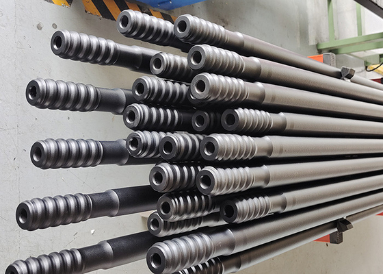 R32 Threaded Drill Rod Top Extension Thread Drill Rods For Mining Tunneling