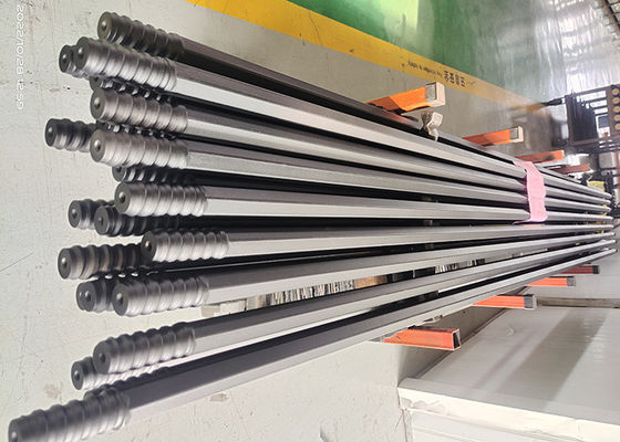 22CrNi3Mo Thread Drill Rod with 915mm-6500mm Size and Round-type Hexgonal-type for Ore Mining