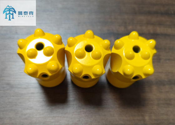11 Degree Broca 34mm 7 Buttons Taper Drill Bit For Mining Drilling Blasting