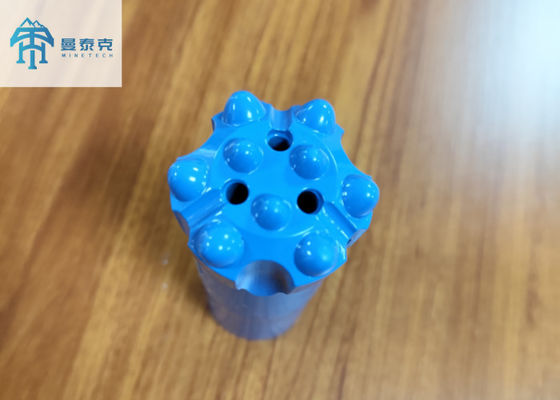 R32 Thread Button Bit 45mm with 9 Buttons for Tunneling Quarrying Made of Carbide and Steel