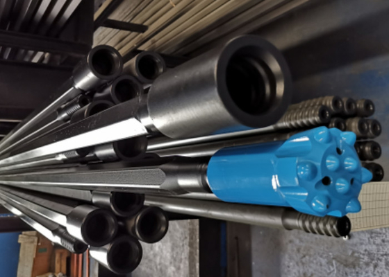 R32 Threaded Drill Rod Top Extension Thread Drill Rods For Mining Tunneling