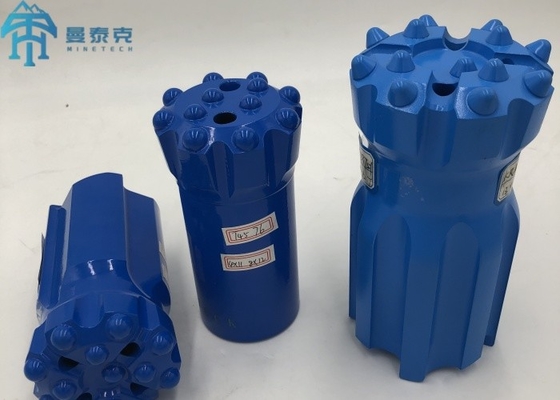 Ballistic Button T45 76mm Thread Button Bit For Mining and Blasting