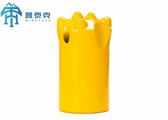 38mm Tapered Button Bit With 7 Tungsten Carbide Tips For Blasting Hole And Municipal Construction