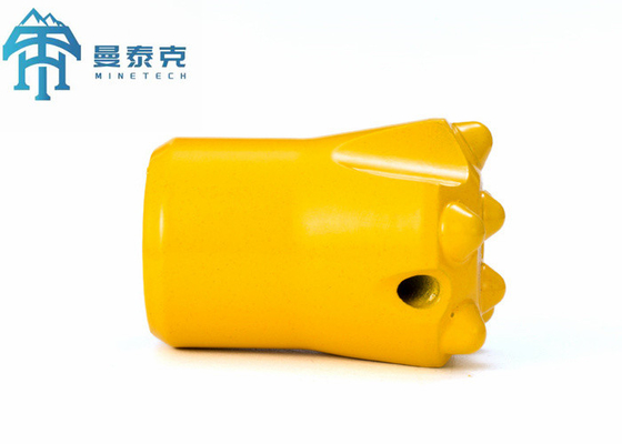 Yellow Colour 40mm Diameter Tapered Button Bit with 7 Buttons for Underground Mining
