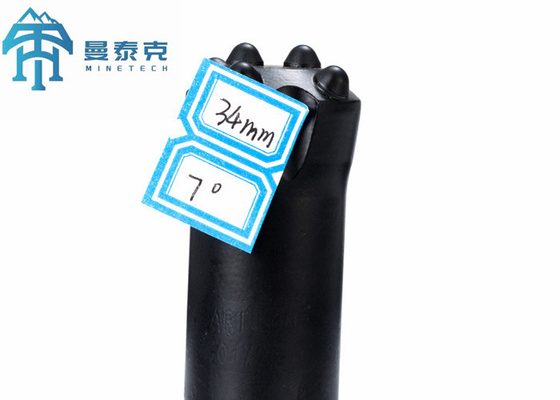 34mm 7 Degree Tapered Button Bit With Zin Coated Inside Mining Tools