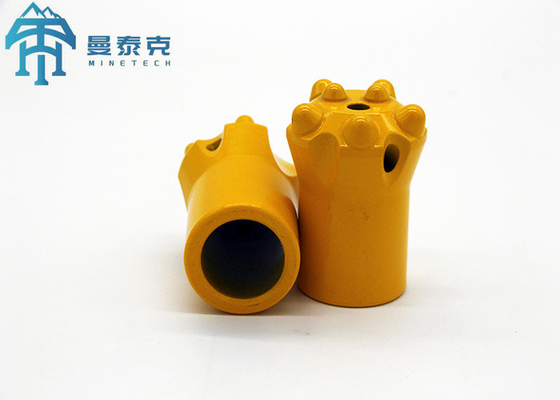 Carbide Steel Tapered Button Bit Silver Flushing Holes 3 Or Customized for Drilling Applications