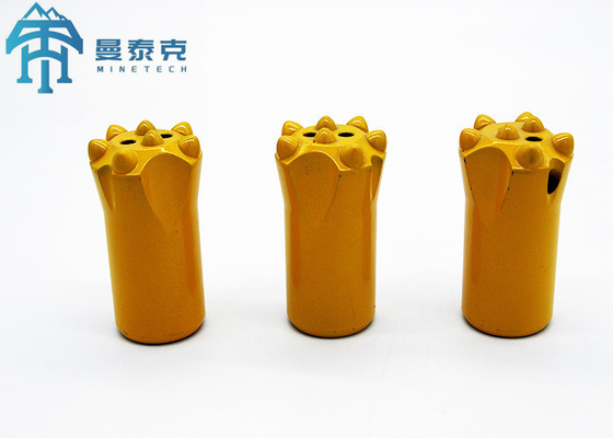 Carbide Steel Tapered Button Bit Silver Flushing Holes 3 Or Customized for Drilling Applications
