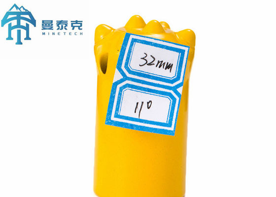 Carbide Steel Tapered Button Bit with Customized Button Number and 2 Flushing Holes - Free Sample in Suit Case Package
