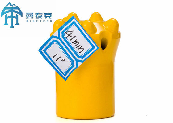 Carbide Steel Tapered Button Bit with Customized Button Number and 2 Flushing Holes - Free Sample in Suit Case Package