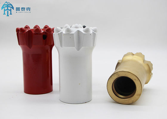 T38 Thread 57mm ~ 115mm Head Diameters High Manganese Steel Thread Button Bit Rock Drill Bit