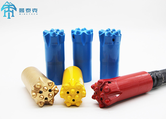 Hydraulic Rock Drill 45mm Thread Button Bit Normal Skirt Flat Face R32