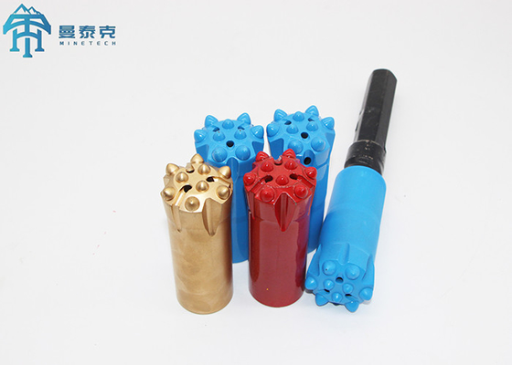 Hard 34mm Rock Drilling Tools Taper Spherical Drill Button Bits