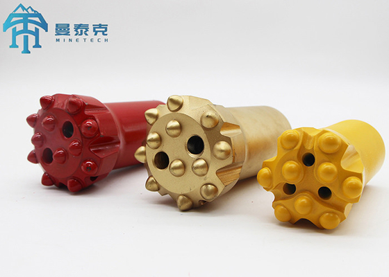 Spherical Thread Button Bit with 3 Flushing Holes for Mining and Quarrying CNC Milling and Heat Treatment Process