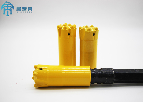 High Strength R25 Thread Button Bit Alloy Steel Tungsten Carbide