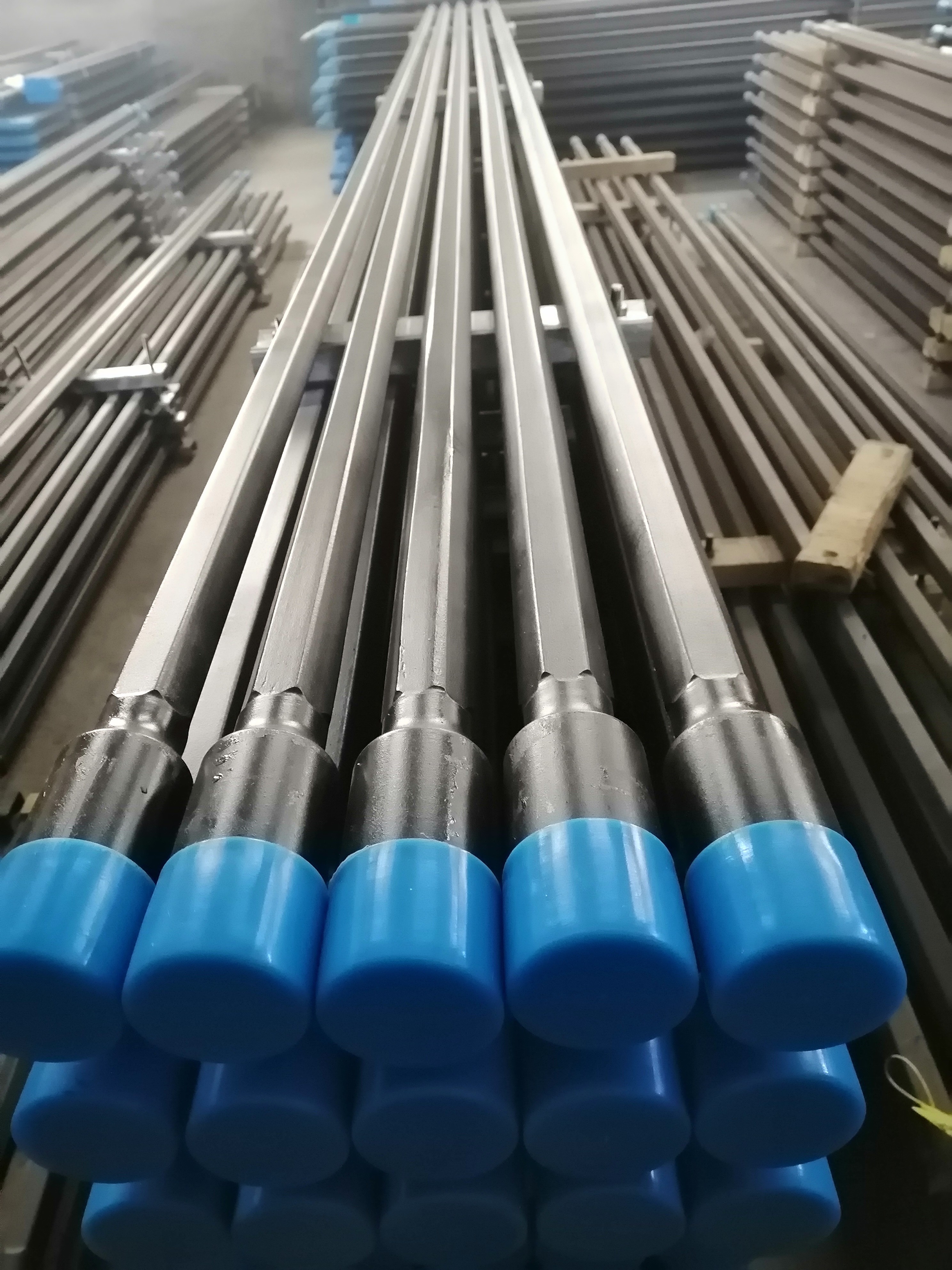 Trench Engineering Rod Surface Hardened T45 Round Thread Drill Rod Carbon Steel Rock Drilling Tool