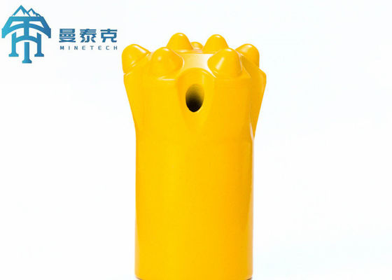 Yellow Durable Carbide Steel Tapered Button Bit with Wooden Box Packaging for Mining and Construction
