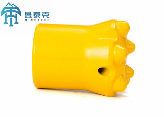 36mm 11 Degree Tapered Button Bit with 1 Flushing Hole and Yellow Plastic Box for Small Hole Drilling
