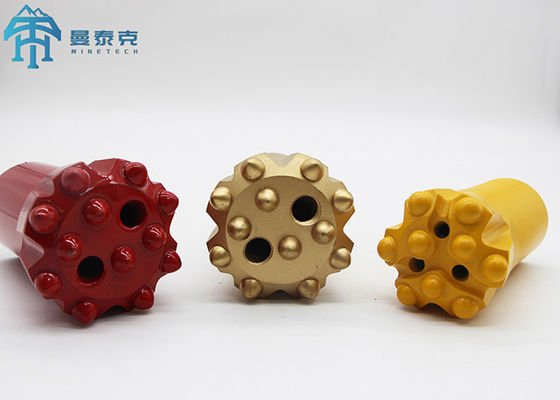 R32 Thread Button Bit 45mm with 9 Buttons for Tunneling Quarrying Made of Carbide and Steel