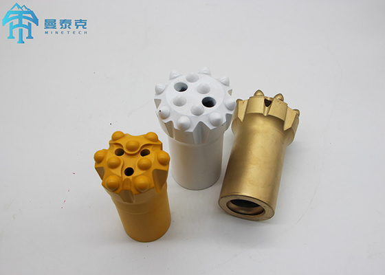 T38 Top Hammer Thread Button Bits Tungsten Carbide And High Strength Alloy Steel