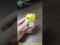 Tapered 11° 36mm 7 buttons drilling bit with galvanized inside